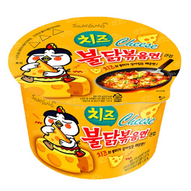 삼양 치즈불닭 큰컵 105g 12컵 세트 치즈맛 매운맛