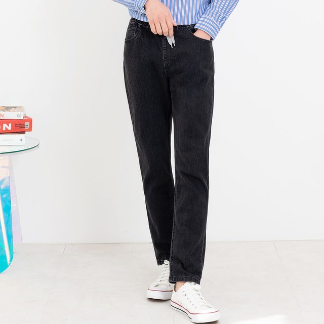 JMM8875 기획밴드그레이남자스판청바지 빅사이즈까지 세련된 회색톤