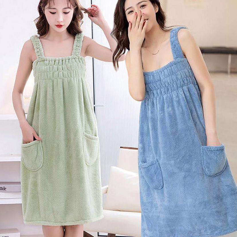 여성용 편안한 샤워 목욕 가운 빠른 흡수 부드러운 소재