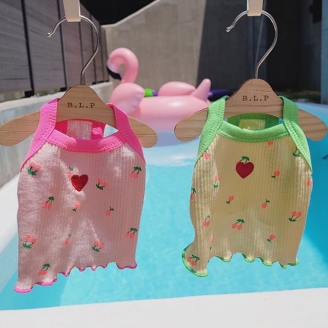 강아지여름크롭티 애견나시티 반려견옷여름