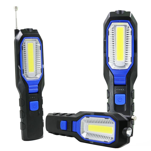 LED COB 랜턴 작업등 후레쉬 자석 부착형 픽업툴 포함 6302B