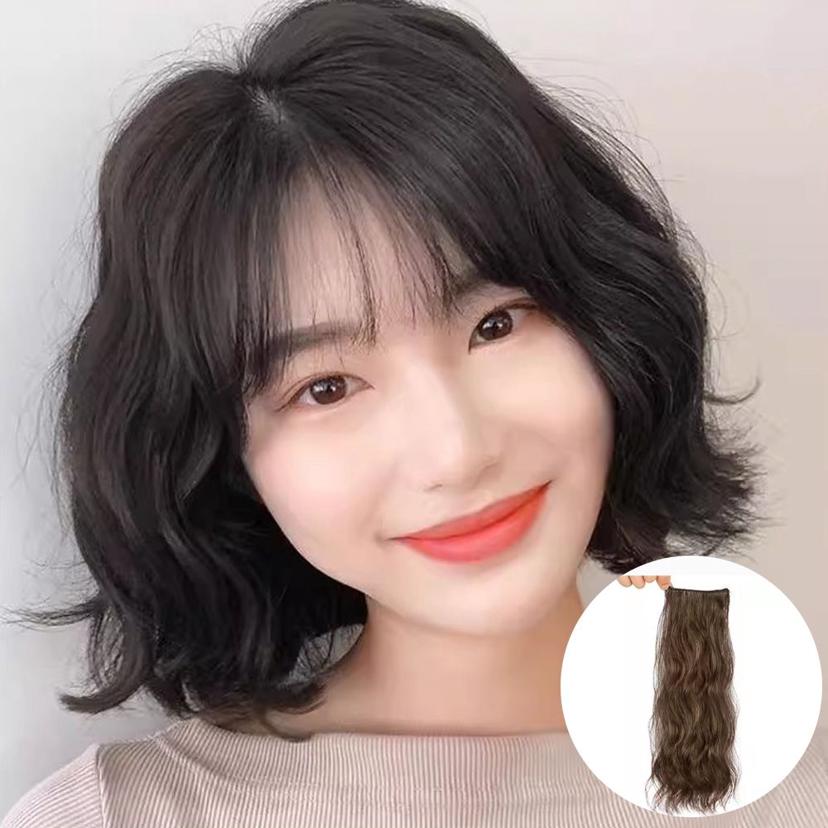 웨이브 옆머리 부분 가발 헤어 피스 S컬 물결 펌