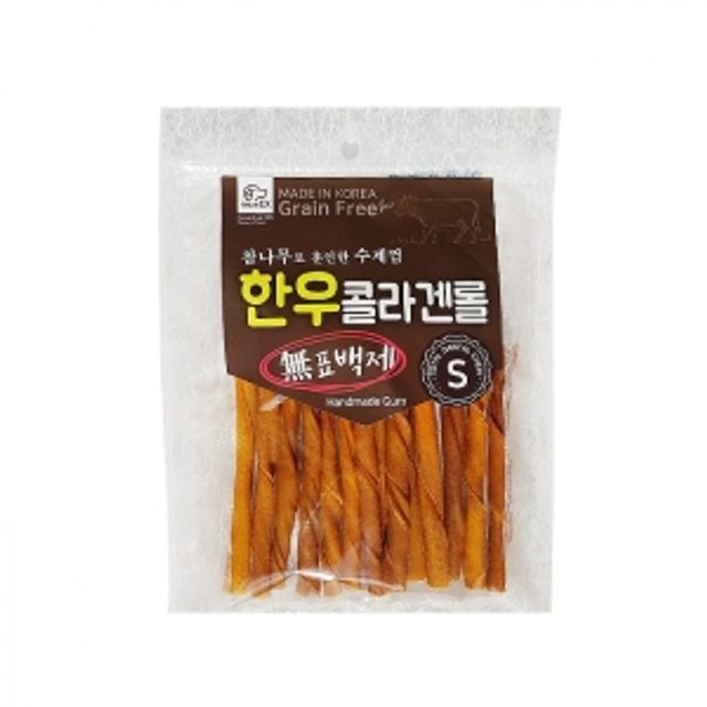 내추럴EX 애견 수제간식 한우 콜라겐 롤 S 관절 건강 지원