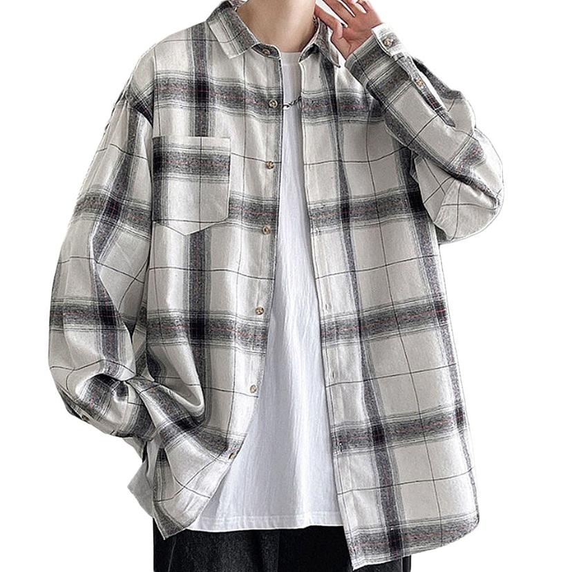 남성 체크 남방 데일리 긴팔 셔츠 인기 패션 상의