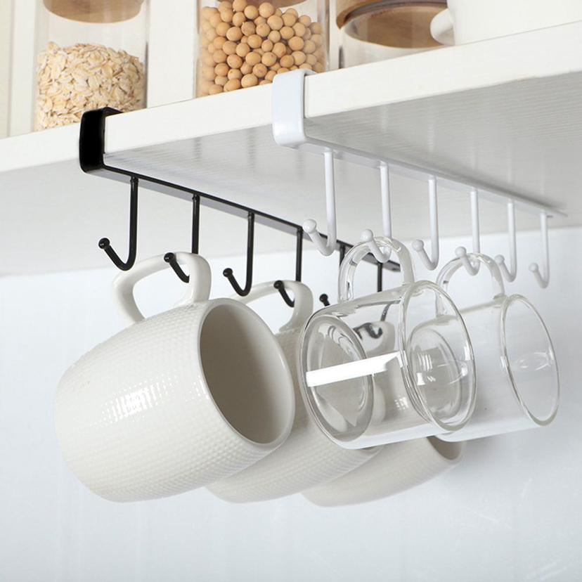 주방 조리도구 걸이 6구 - 천장 고리 행거 수납