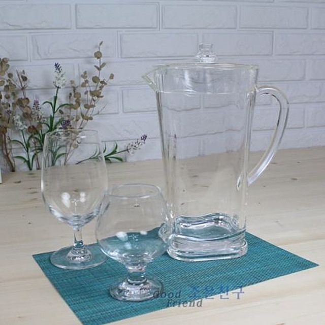 아크릴 고급 워터피쳐 1.5L 사각형 물병 피처