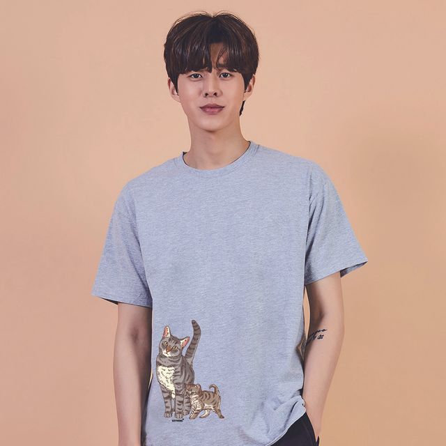 키밍 냥이 고양이 야옹이 여름박스티 귀여운캐릭터티