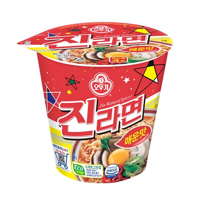 진라면 매운맛 소컵 65g 6컵 x4박스 - 24컵 대용량 매운 라면 재고