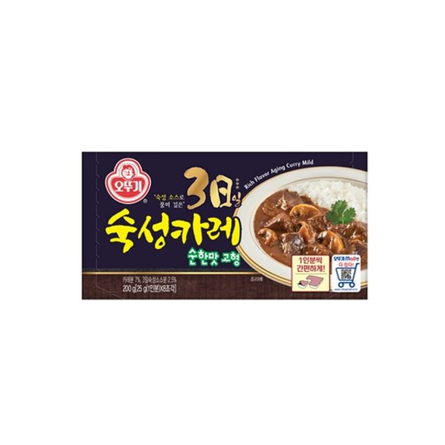 오뚜기 3일 숙성 카레 고형 순한맛 200g 간편식