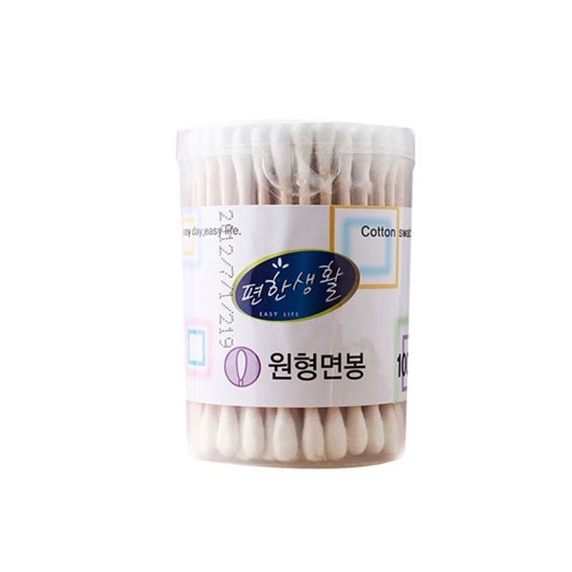 편한 생활 면봉 원형 100P 10개 세트 - 위생적인 귀이개 면봉