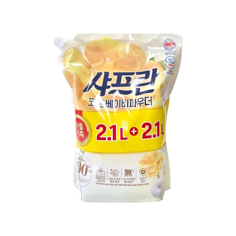 샤프란 코튼 베이비 파우더 섬유유연제 2.1L 2개