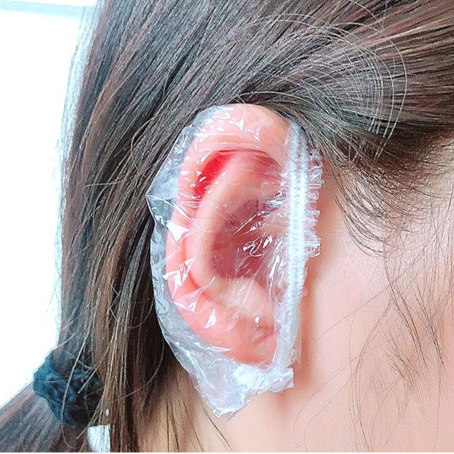 일회용 염색 파마 비닐 귀커버 100매