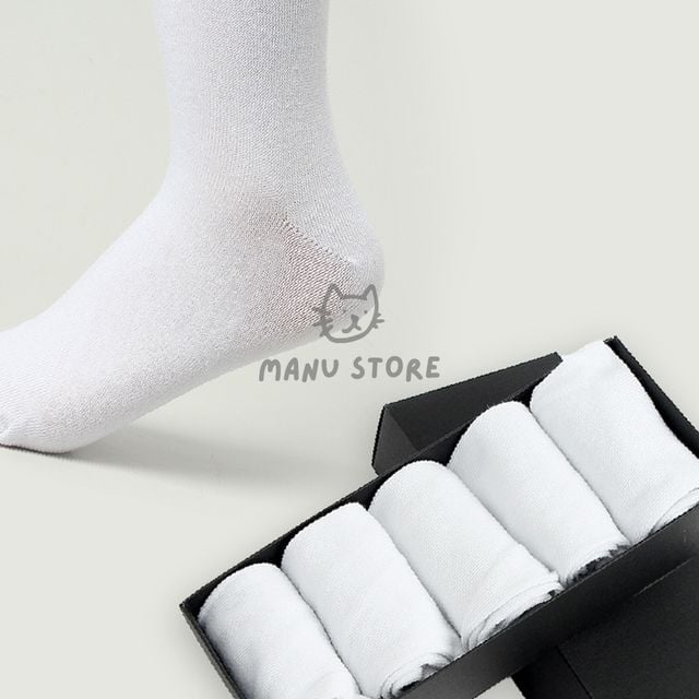 양복양말 남자양복양말 남성 중목 양말 5켤레 화이트