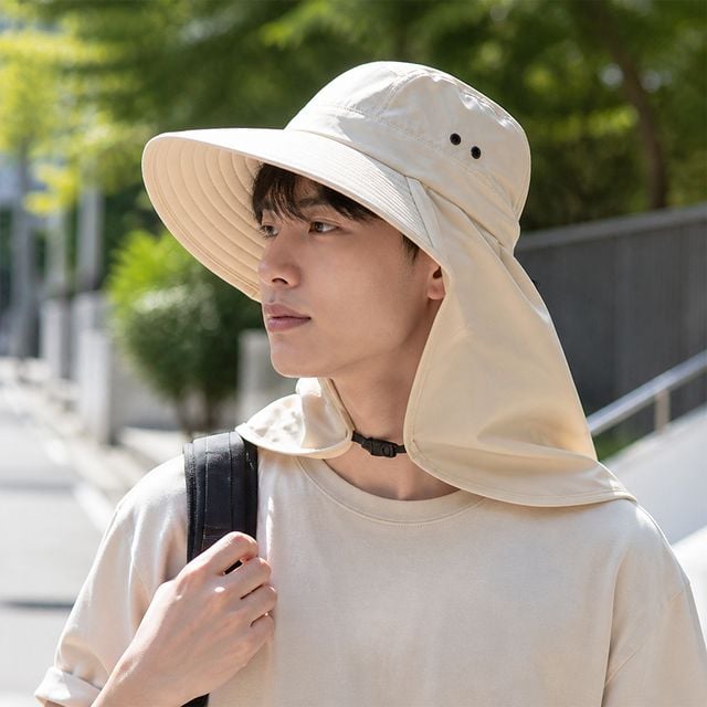 남녀공용 넥 버클 벙거지 썬캡 자외선차단 여름 챙모자 선바이저 낚시 등산용 - 이미지 1