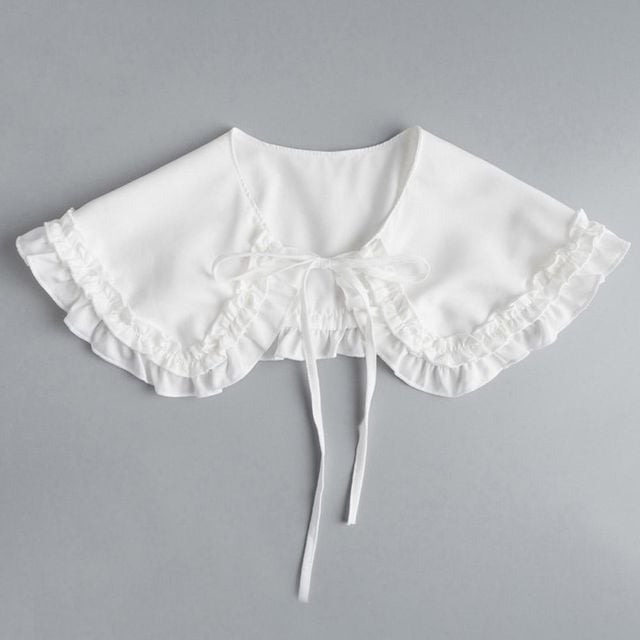 스몰 숄 드레스 러블장식 페이스카라 숄 숄 쁘띠 스카프 머플러 여성 패션잡화 두건 케이프 가을 빨래건조