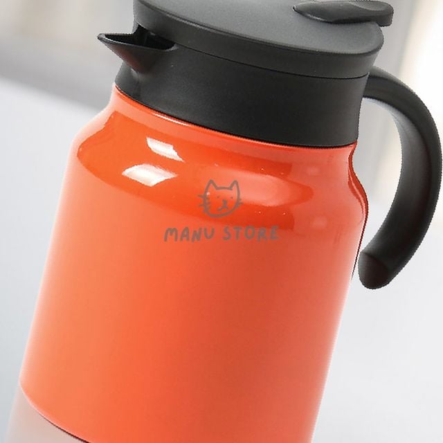 대용량보온병 보온보냉물통 이중진공 보온주전자 900ml 오렌지
