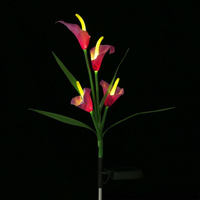 카라 LED 꽃조명 퍼플 꽃정원등 열조명 태양 광충전조명 야외조명등 광카페등 광정원등 광조명 - 이미지 1