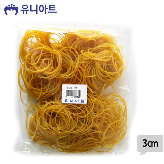 유니아트 (고무밴드) 5000 노랑 고무줄 (3cm)