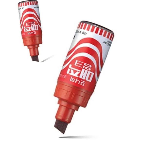 모나미 병매직 4~8mm 적색 유성사인펜 유성매직펜 사각닙매직 매직캡