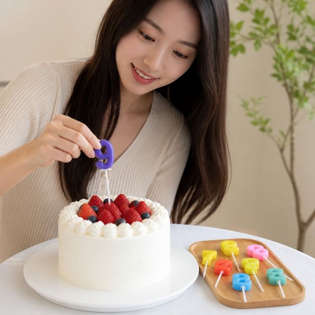 숫자초 생일 케이크 촛불 파티용품 기념일 100일 축하 데코 초 미니 대형 작은 큰