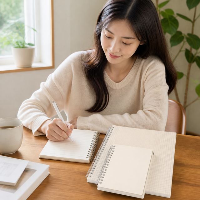 A4 B5 A5 스프링 노트 줄지 무지 방안지 필기 연습장 학습용 사무용 문구 - 이미지 1