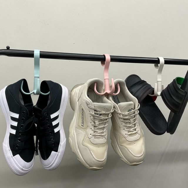 P1 문어발 다용도 걸이 회전후크 핑크