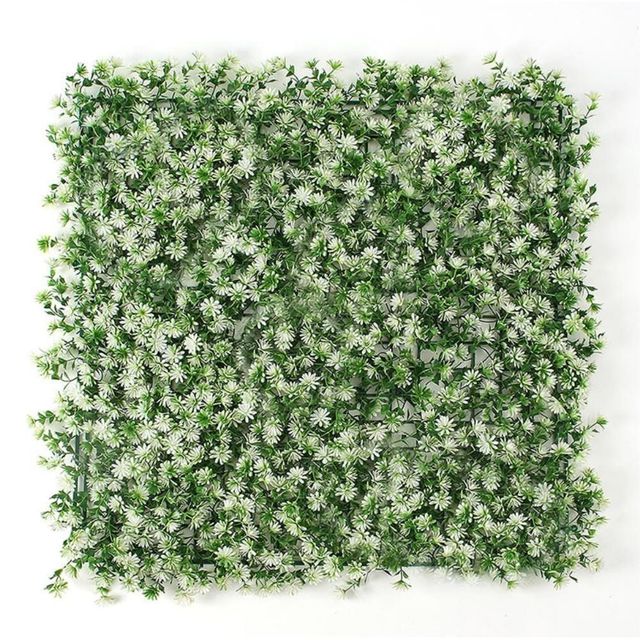 벽장식 인조잔디 50x50cm 화이트그린