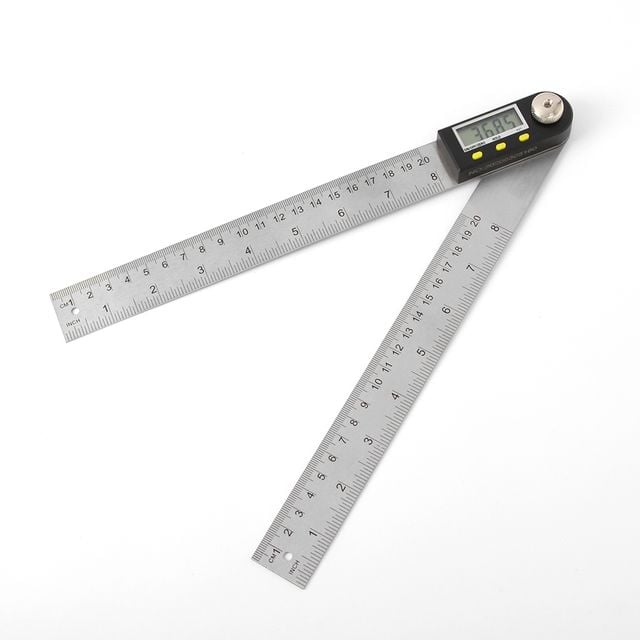 기타측정기 360도 디지털 각도기(20cm)목공용 스틸자