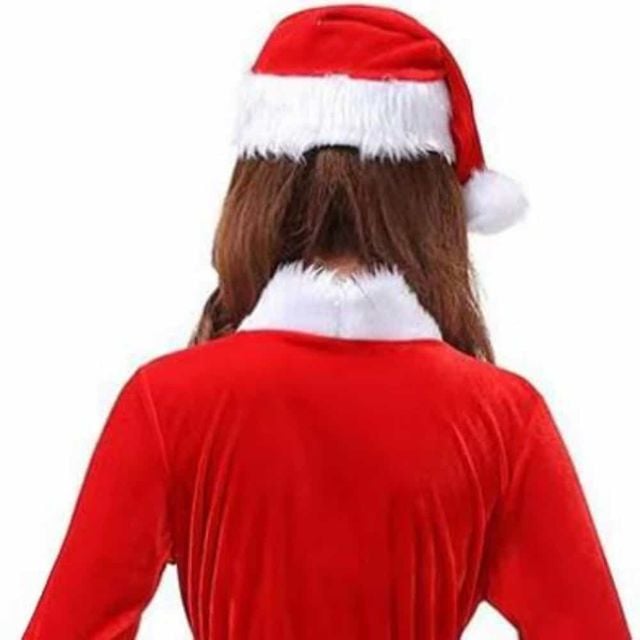 여자산타복세트상의모자벨트3종 크리스마스의상 산타원피스