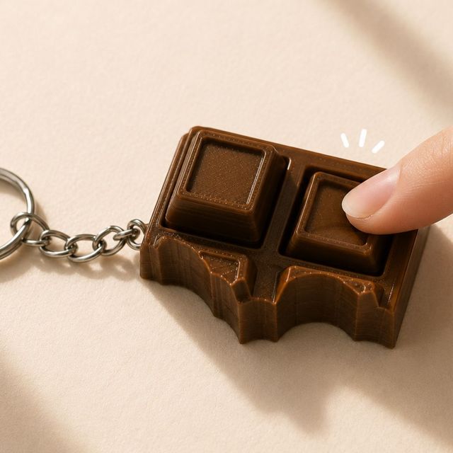 초콜릿 클리커 키캡 딸깍이 클릭커 키링 딸각이 초코 3d 가방 꾸미기 - 이미지 4