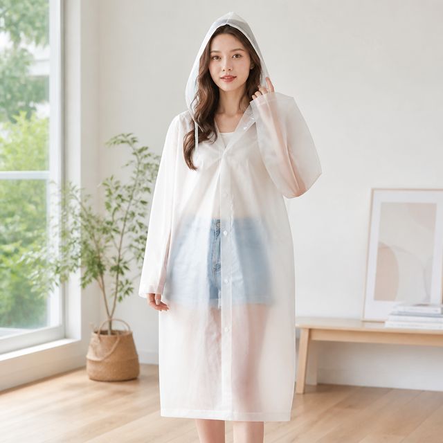 EVA 레인코트 경량 우의 야외 활동용 두툼한 비옷 등산 여행 가운