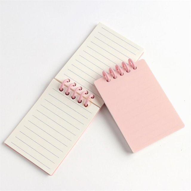 메모수첩 4p 핑크 기록수첩 스프링수첩 휴대용메모수첩