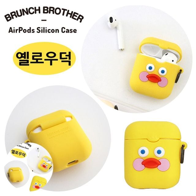 무선이어폰케이스 젤리케이스 에어팟 실리콘 케이스 옐로우덕