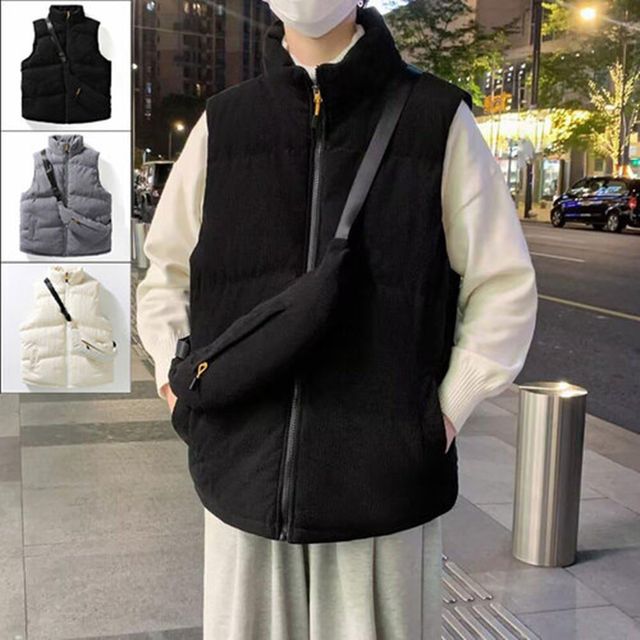 가을 레이어드 남자 후리스 남성 남성베스트 정장 봄