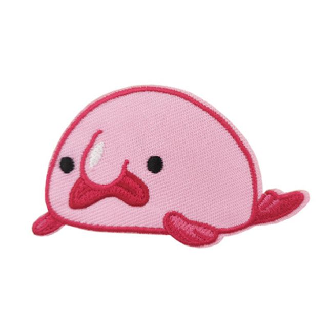 3 패치에 Blobfish 자수 아이언 귀여운 아플리