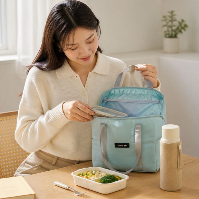보온보냉 도시락파우치 런치백 보냉가방 소풍 도시락가방 - 이미지 1