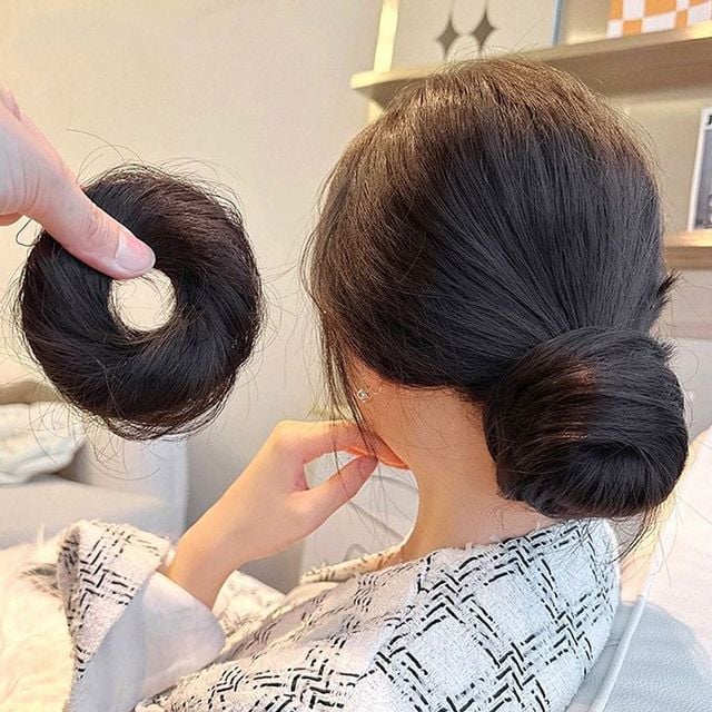 리얼인모 당고머리 헤어피스 올림머리 가발
