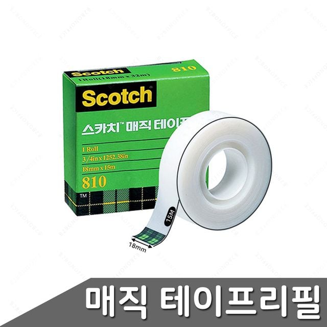 매직 테이프 18x15 1개입 글씨쓰는테이프 투명테이프 - 이미지 1