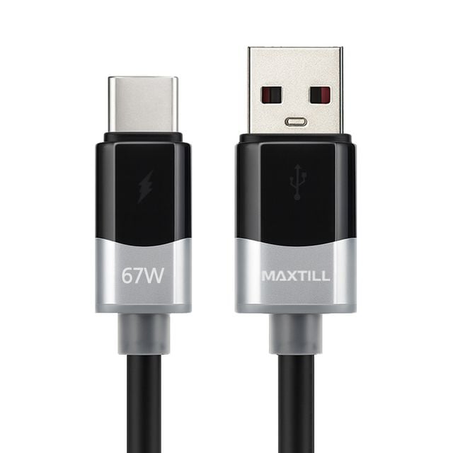 맥스틸 usb고속충전케이블 USB to C 3A 67W 케이블 1M 블랙 MT-UC1M - 이미지 1