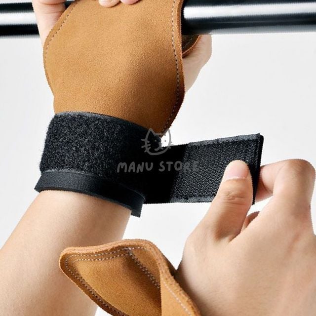 운동스트랩 풀업그립 리프팅 헬스 그립 브라운