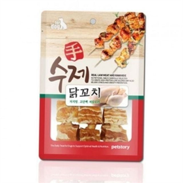 반려동물 닭꼬치 간식 애견 닭꼬치 간식 강아지 스트레스 치킨 꼬치 보상 이갈이 영양 사료 훈련 수제