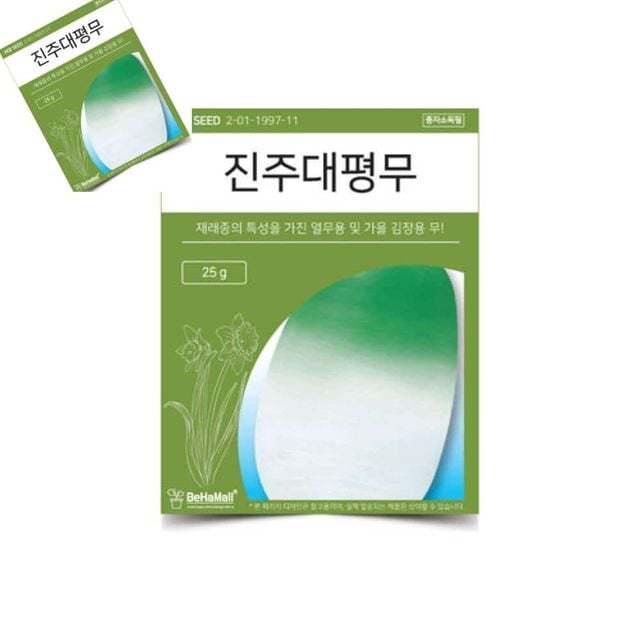 텃밭 채소 씨앗 진주대평 무 무우씨 무씨앗 무종자 야채씨앗