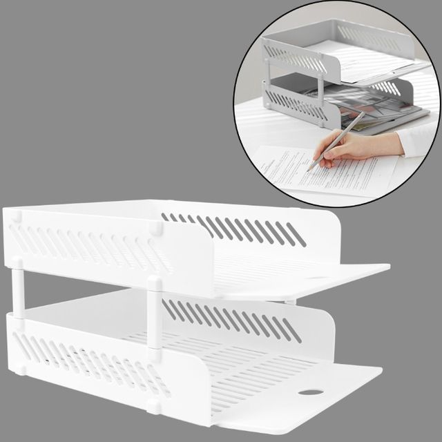 2단 서류받침 트레이 책상수납함 서류정리 정리함