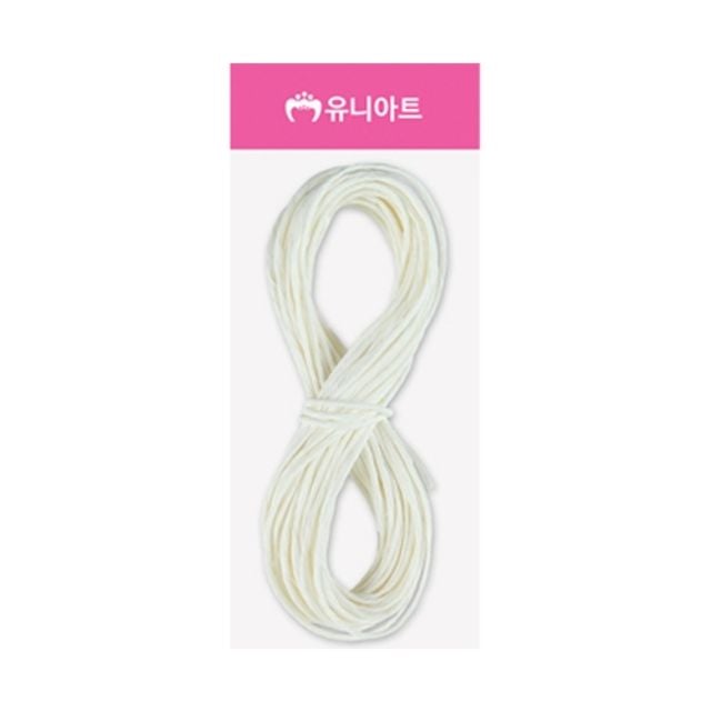혜명몰 유니아트 1000 칼라 지끈 2mm 흰색 - 개 (1개입) 지끈공예 만들기재료 선물포장끈 포장지끈 종이지 - 이미지 1