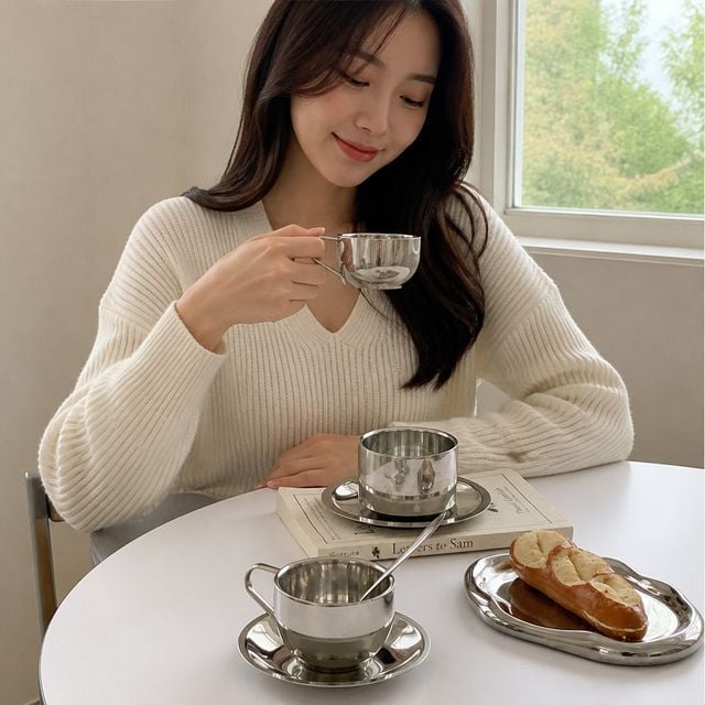 스테인리스 커피잔 미니 티머그 홈카페 캠핑용 컵 - 이미지 1