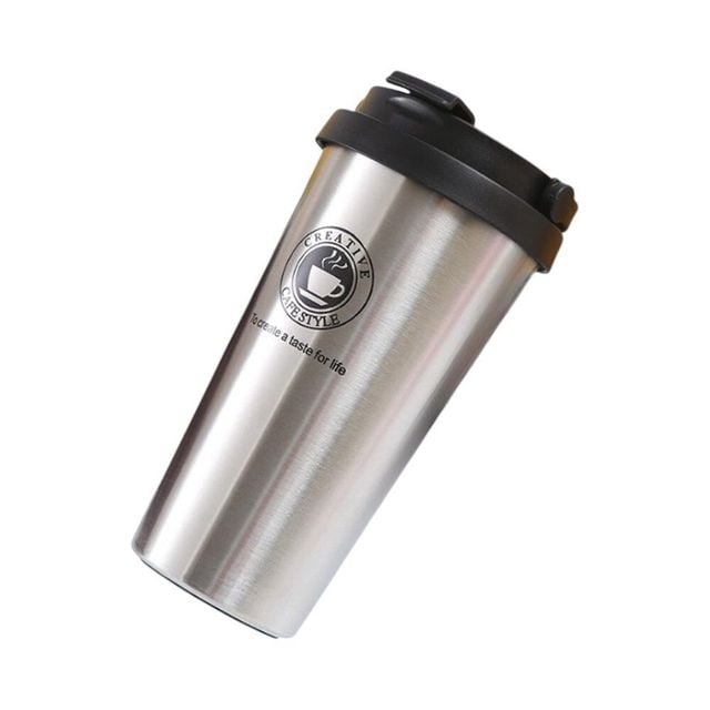 카페스타일 밀폐 텀블러 (450ml 실버)