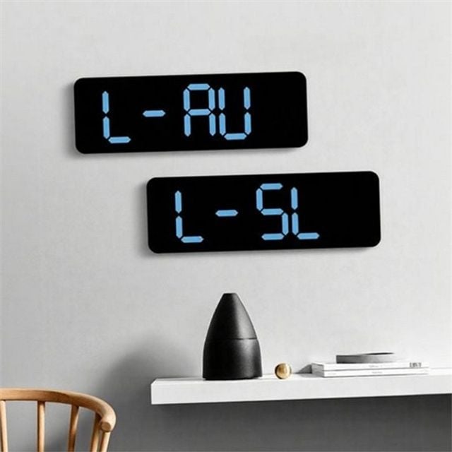 인테리어 led 벽 시계 디자인 무소음 디지털 시계 집들이선물 벽걸이