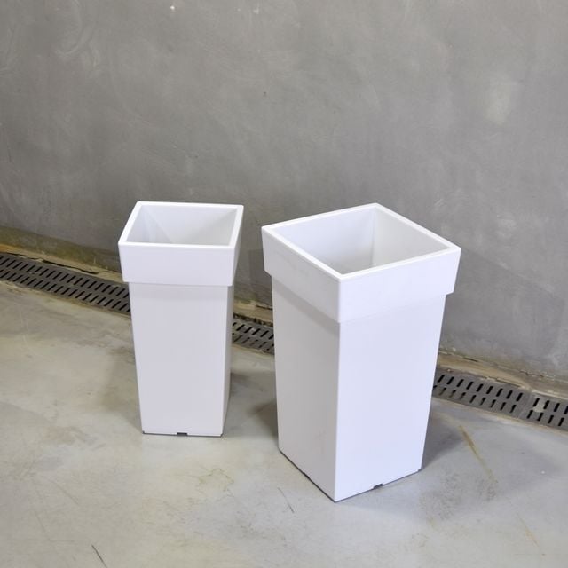대형 플라스틱 화분 유니크 500 사각 25x25x50cm - 현대적 디자인 원예용 - 이미지 7