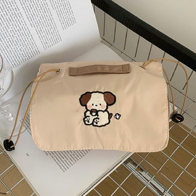 몽글퍼피자수 3단 접이식 멀티 여행 파우치 - 이미지 2