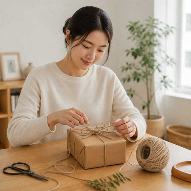 인테리어 리본 끈 마끈 공예 포장용 노끈 50미터 구형 - 이미지 1